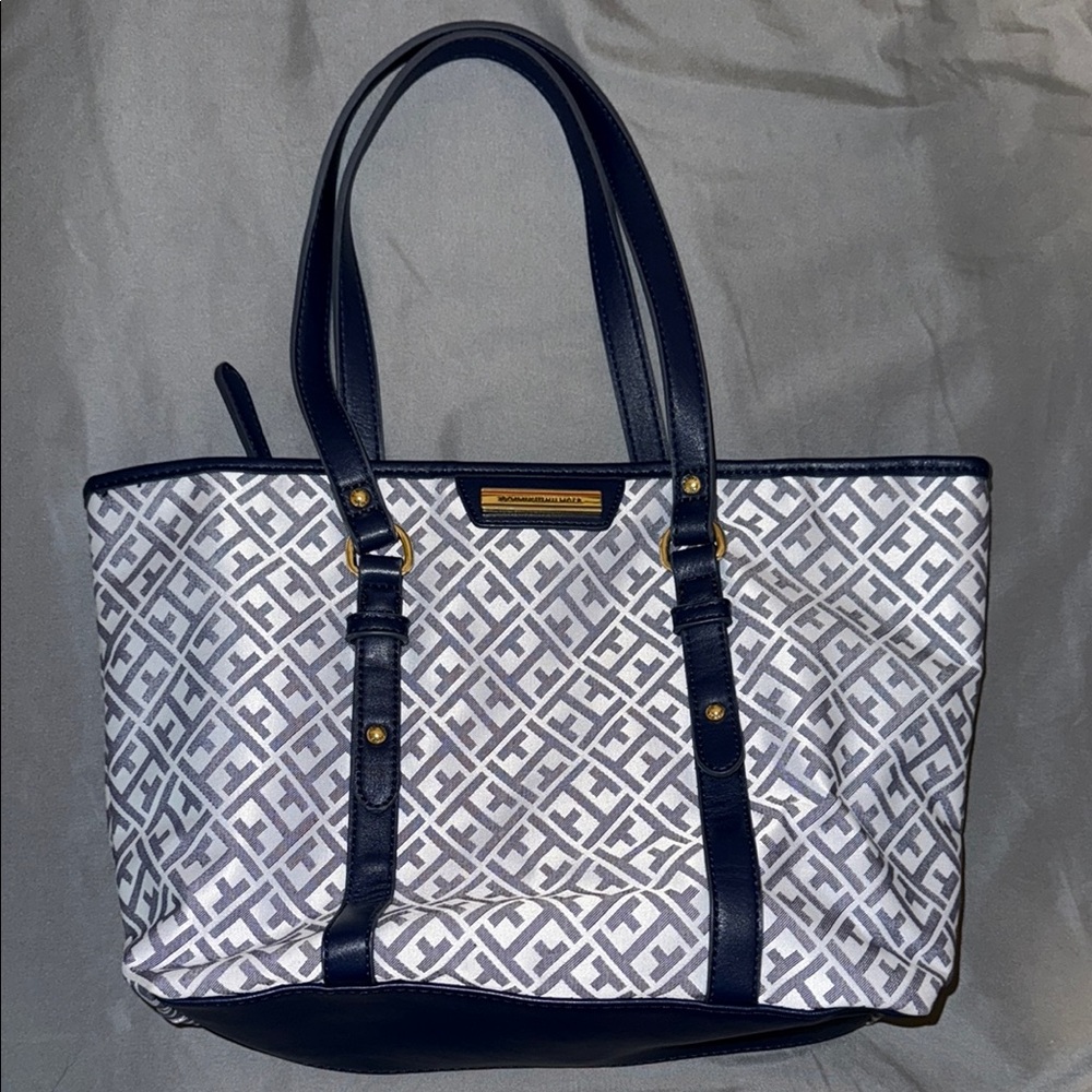 Designer Black and White Tote Bag